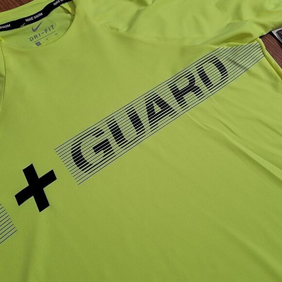 Nike Swim Life Guard Saver Yellow Rash Top Yellow - Picture 2 of 6